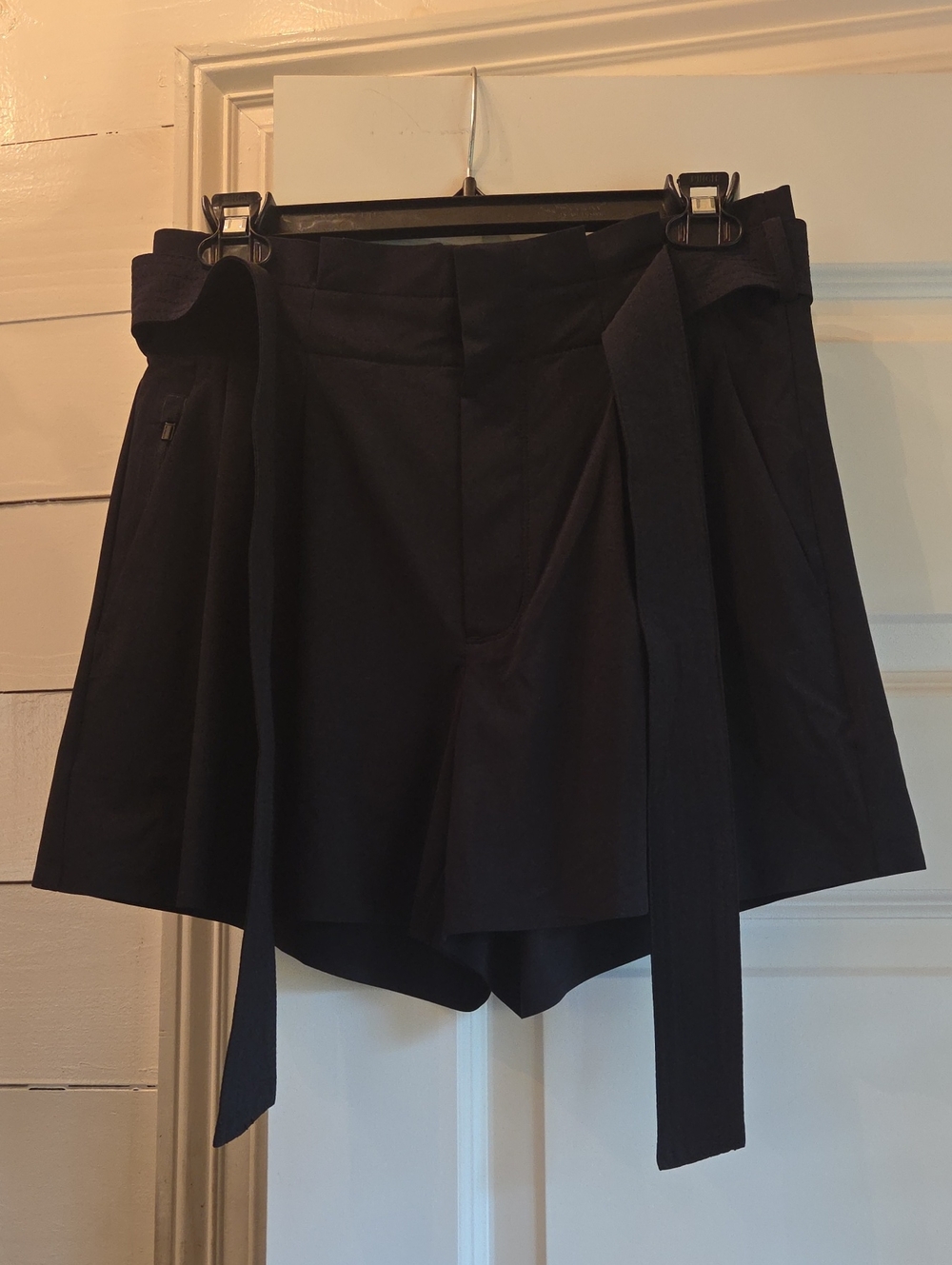 Athleta Navy Paperbag Waist Tie Skort
